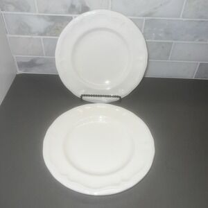 2 Yamaka Kentshire Japan bread/salad Plate Vintage Cream/Bone/White at-7053